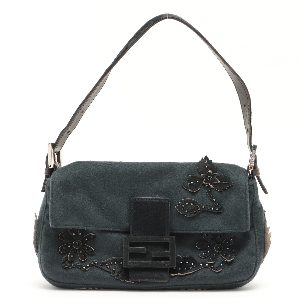 FENDI 黒 ハンドバッグ マンマ フェルト｜バッグ